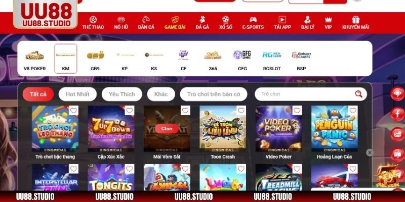 Game bài UU88 là điểm đến giải trí lý tưởng dành cho hội viên